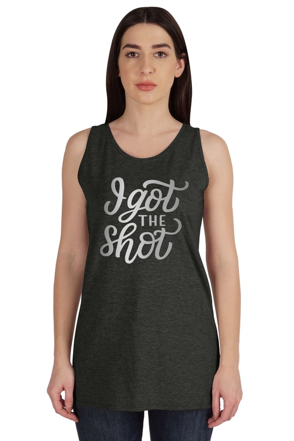 I Got The Shot Funny Pro-Vaccine Sleeveless Tank Top T-shirt For Womens