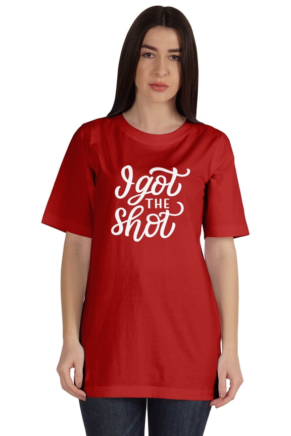 I Got The Shot Funny Womens Pro Vaccine T-shirt Tops Graphic Shirt Tee
