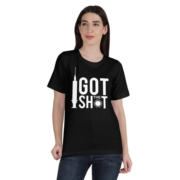 Inkmeso I Got The Shot Pro Vaccine Crew Neck Womens Vaccination T-shirt