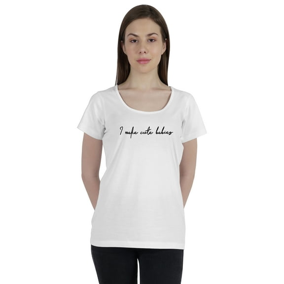 Inkmeso I Make Cute Babies Quote Shirt Birth Announcement Tee Top For Women Jersey T-Shirt