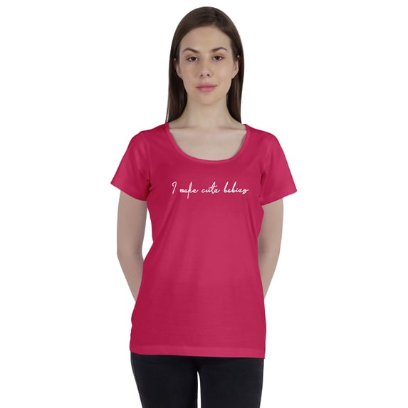 Inkmeso I Make Cute Babies Quote Shirt Birth Announcement Tee Top For Women Jersey T-Shirt