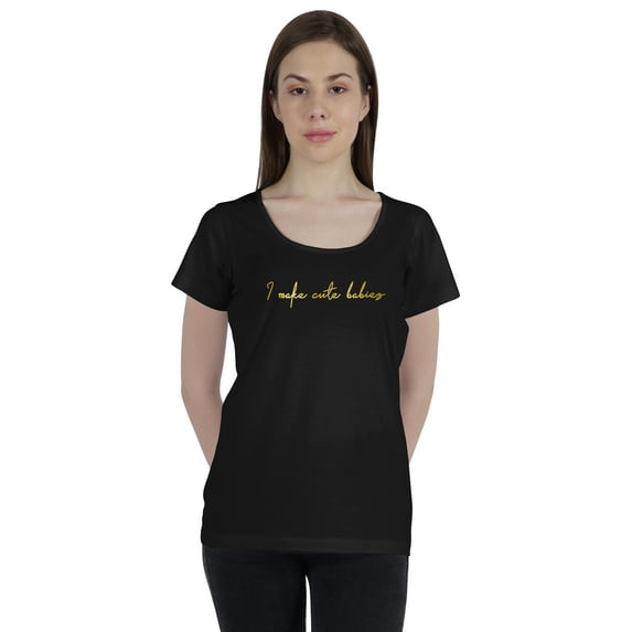 Inkmeso I Make Cute Babies Quote Shirt Birth Announcement Tee Top For Women Jersey T-Shirt