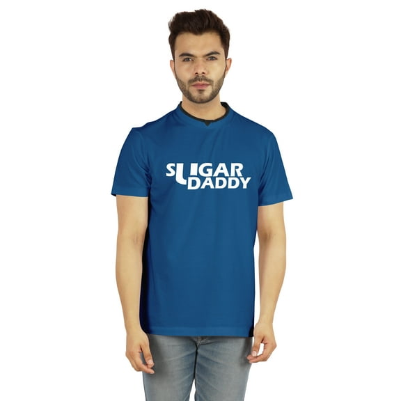 Inkmeso Jersey Shirt For Men's Graphic Printed Sugar Daddy Tshirt For Dads Funny Quote Tee