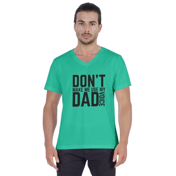 Inkmeso Letter Printed Don™t Make Me Use My Dad Voice Mens Tshirt For Daddy's Jersey Shirt