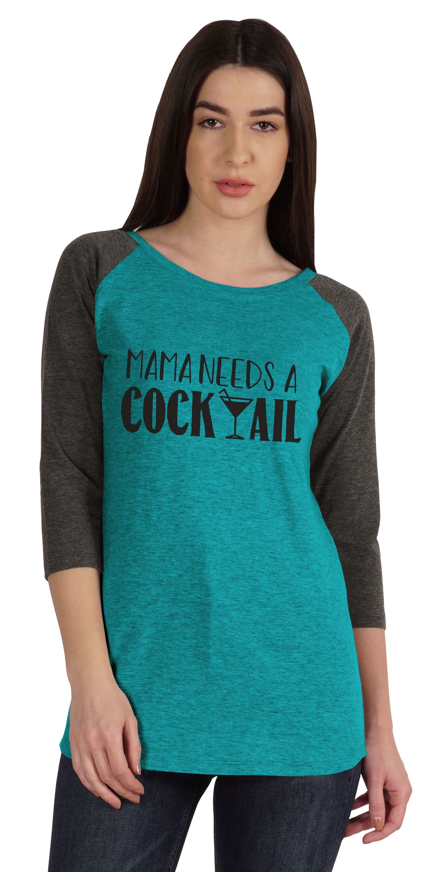 friday + saturday: mama needs a cocktail tee - teal