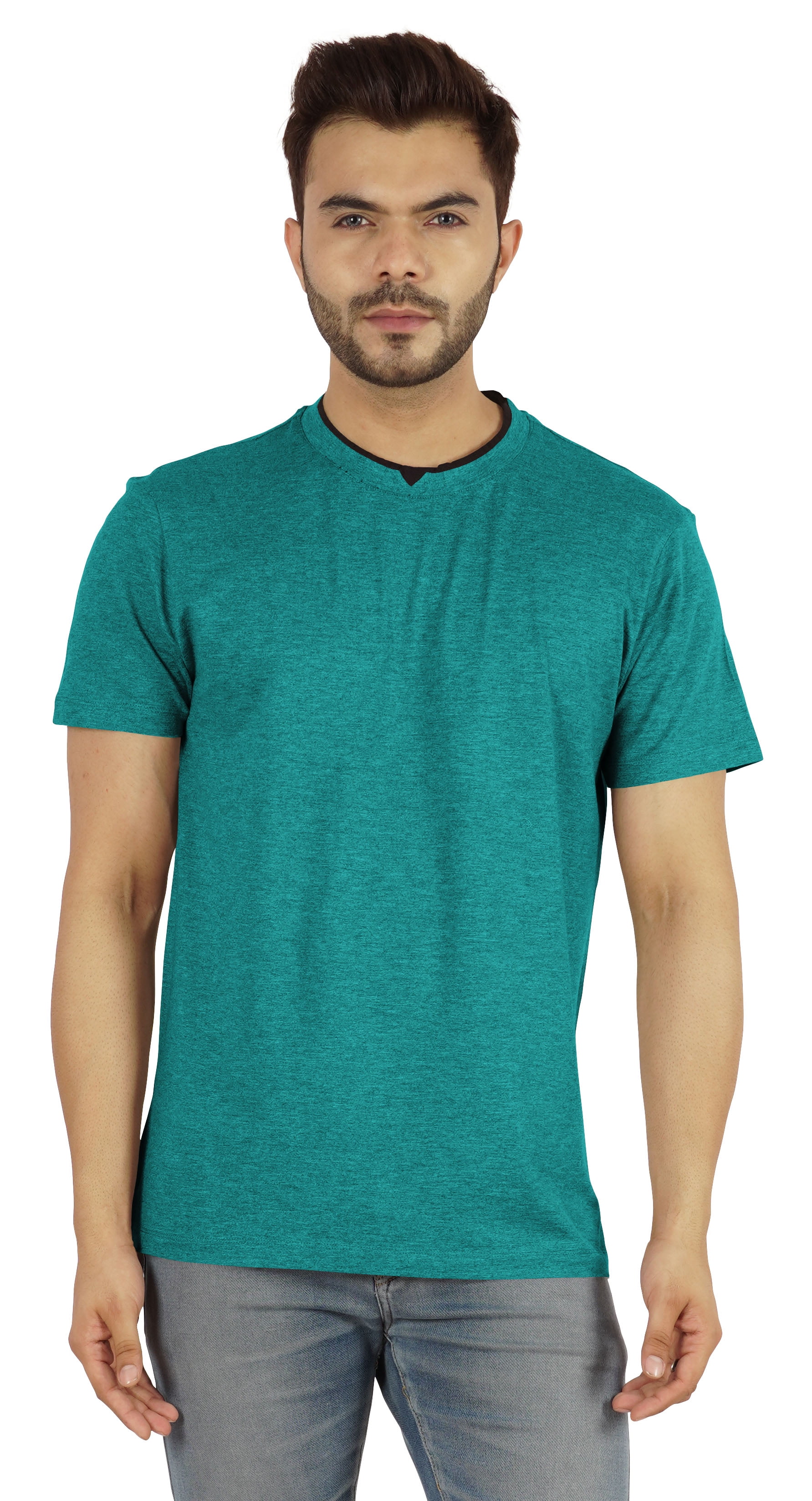 Inkmeso Men's Basic Round Neck Shirt Regular Fit Solid Short Sleeve T ...