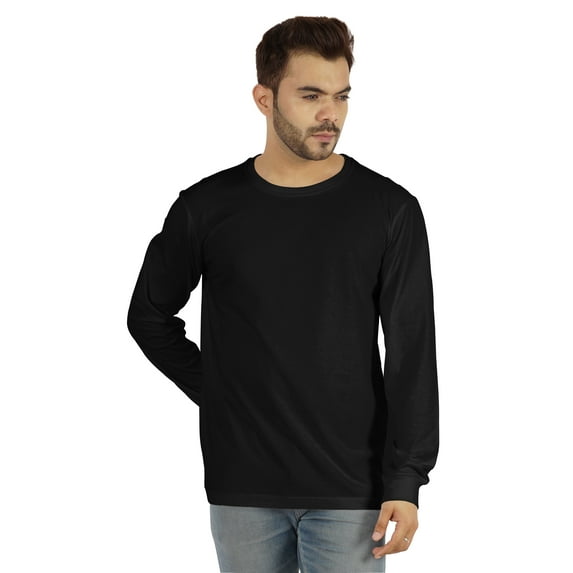Inkmeso Men's Cotton Long Sleeve T-shirt Basic Crew Neck Shirt
