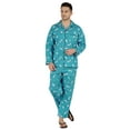 thumbnail image 1 of Inkmeso Men's Cotton PJs Printed Sleepwear Lounge Wear Top & Bottom Pajama Set, 1 of 7