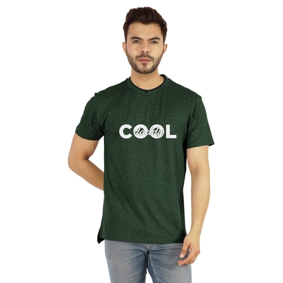 Inkmeso Men's Graphic Printed Cool DaddyTshirt For Dads Round Neck with V Cut Jersey Shirt