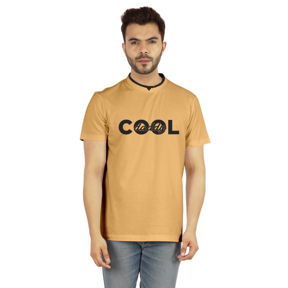 Inkmeso Men's Graphic Printed Cool DaddyTshirt For Dads Round Neck with V Cut Jersey Shirt