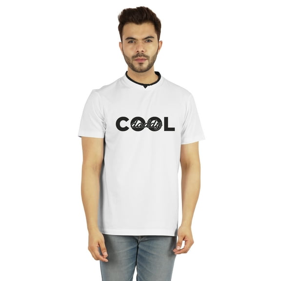 Inkmeso Men's Graphic Printed Cool DaddyTshirt For Dads Round Neck with V Cut Jersey Shirt