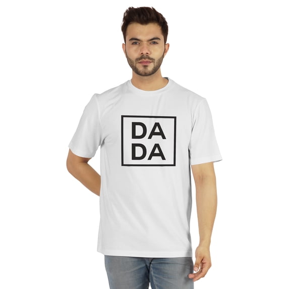 Inkmeso Men's Graphic Printed Da Da Quotes First Time Daddy Tshirt Cotton Jersey Tee