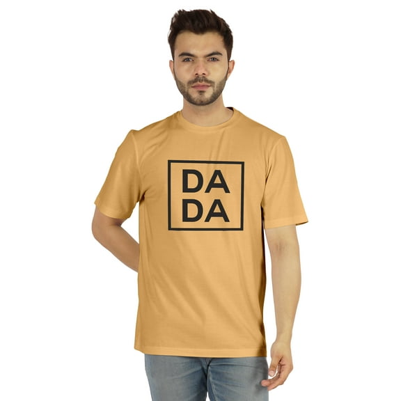 Inkmeso Men's Graphic Printed Da Da Quotes First Time Daddy Tshirt Cotton Jersey Tee