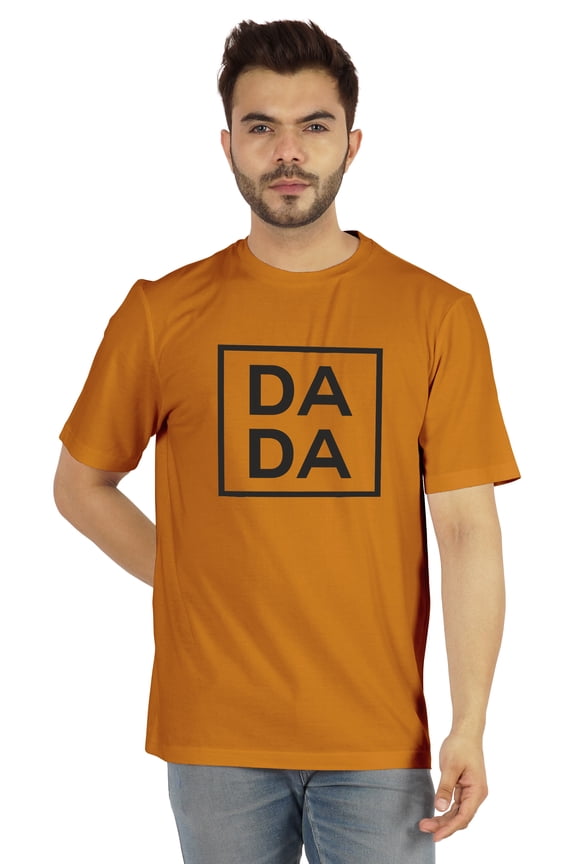 Men's Graphic Printed Da Da Quotes First Time Daddy Tshirt Cotton Jersey Tee