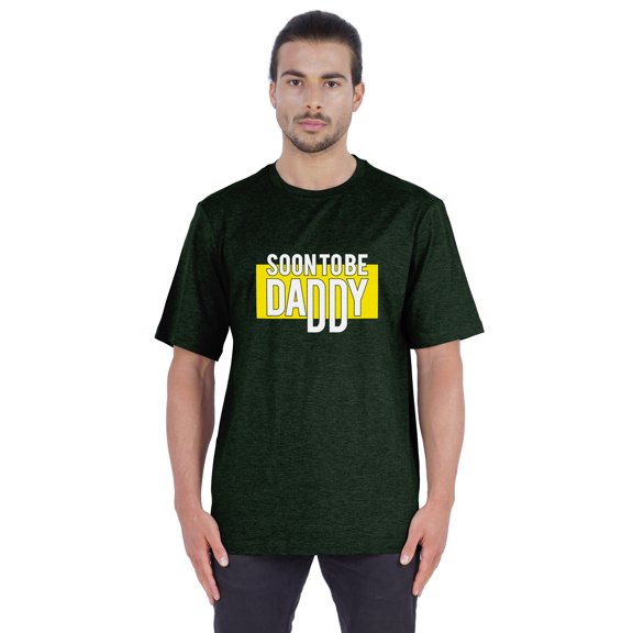 Inkmeso Men's Graphic Printed "Soon To Be Daddy" Pregnancy Announcement Tshirt Crew Neck Tee For Being Dad