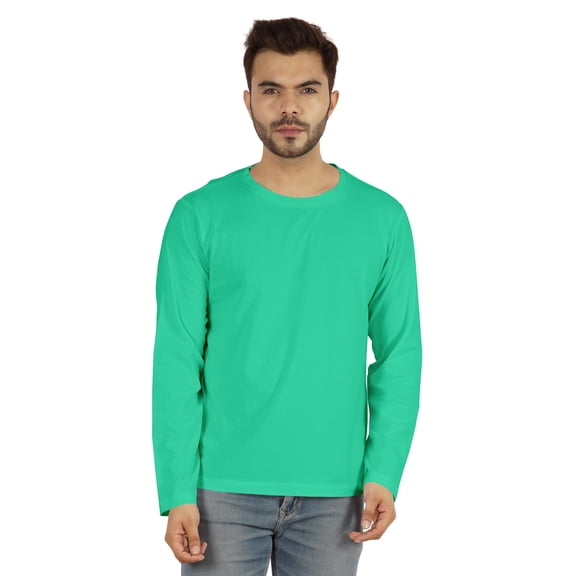 Inkmeso Men's Long Sleeve Cotton Basic Shirt Lightweight Solid T-Shirts