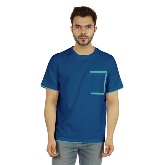 Inkmeso Men's Round Neck T-Shirts Casual Basic Shirts Short Sleeve Patch Pocket Tee