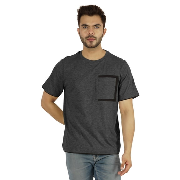 Inkmeso Men's Round Neck T-Shirts Casual Basic Shirts Short Sleeve Patch Pocket Tee