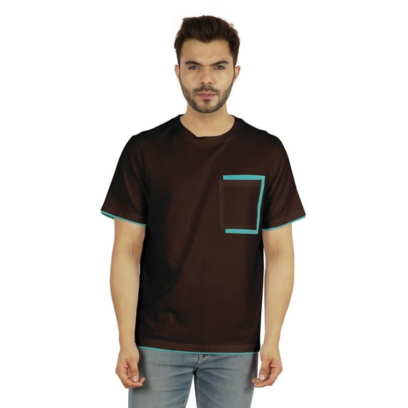 Inkmeso Men's Round Neck T-Shirts Casual Basic Shirts Short Sleeve Patch Pocket Tee