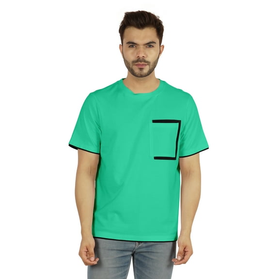 Inkmeso Men's Round Neck T-Shirts Casual Basic Shirts Short Sleeve Patch Pocket Tee