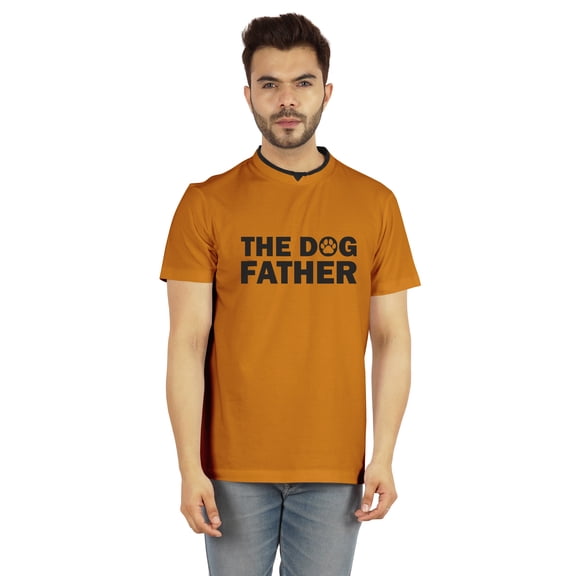 Inkmeso Men's The Dog Father Graphic Printed Tshirt For Dog Parent/ Dog Lover Round Neck with V Cut Shirt