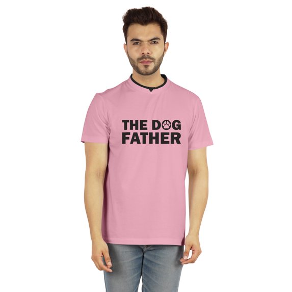 Inkmeso Men's The Dog Father Graphic Printed Tshirt For Dog Parent/ Dog Lover Round Neck with V Cut Shirt