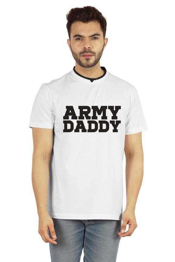 Men's Tshirt For Military Pride Dad Graphic Quote Army Daddy Tee Cotton Jersey Shirt
