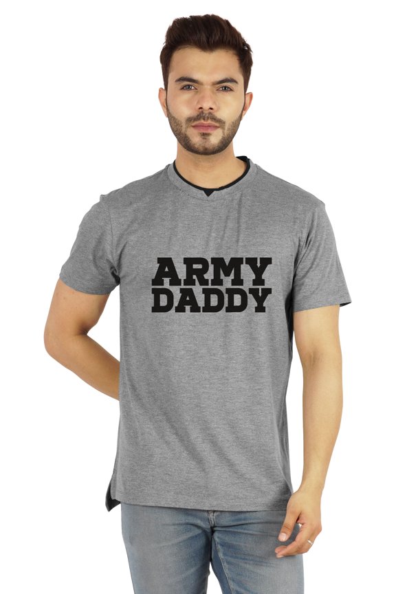 Men's Tshirt For Military Pride Dad Graphic Quote Army Daddy Tee Cotton Jersey Shirt