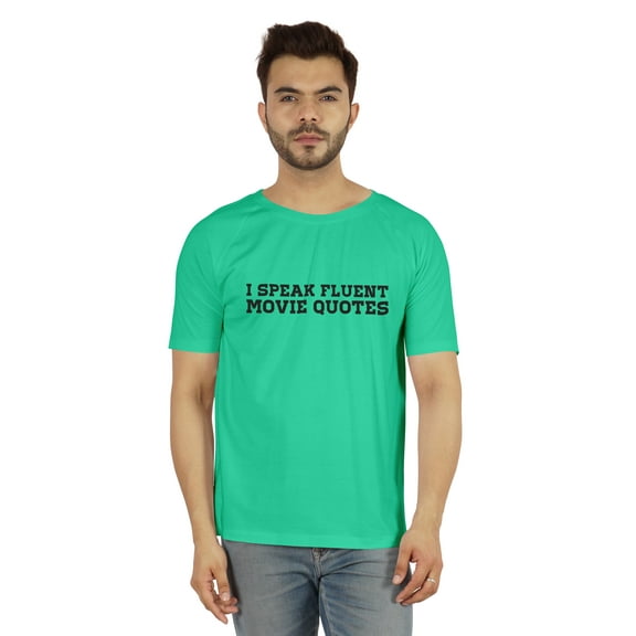 Inkmeso Men's Tshirt "I Speak Fluent Movie Quotes" Graphic Tee For Film Fan Tee Shirt Cotton Jersey Shirt
