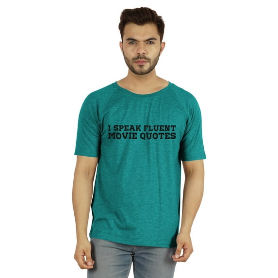 Inkmeso Men's Tshirt "I Speak Fluent Movie Quotes" Graphic Tee For Film Fan Tee Shirt Cotton Jersey Shirt