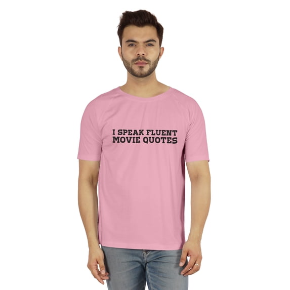 Inkmeso Men's Tshirt "I Speak Fluent Movie Quotes" Graphic Tee For Film Fan Tee Shirt Cotton Jersey Shirt