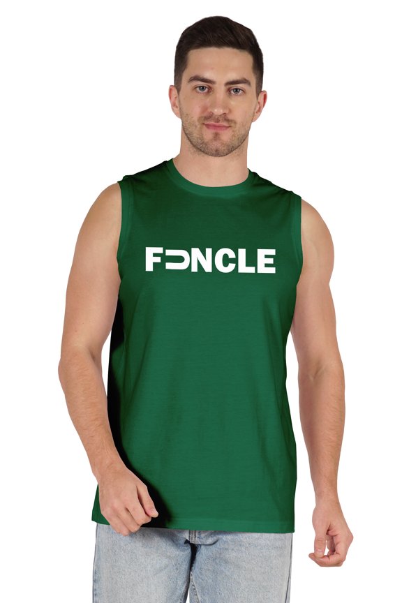 Men's Tshirt Printed Graphic "Funcle" Tshirt For Funny Daddy Round Neck Cotton Jersey Shirt