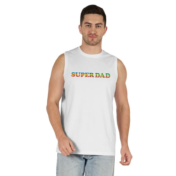 Inkmeso Men's Tshirt Printed Graphic "Super Dad" Tshirt For Best Daddy Round Neck Cotton Jersey Shirt