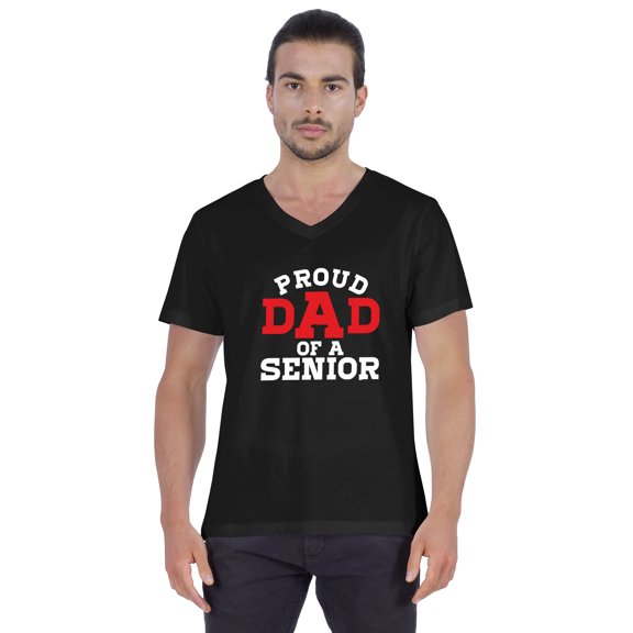 Inkmeso Mens Gradution Tee Shirt Proud Dad Of A Senior Graphic Print Tshirt For Daddy Gift