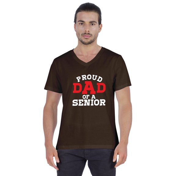 Inkmeso Mens Gradution Tee Shirt Proud Dad Of A Senior Graphic Print Tshirt For Daddy Gift