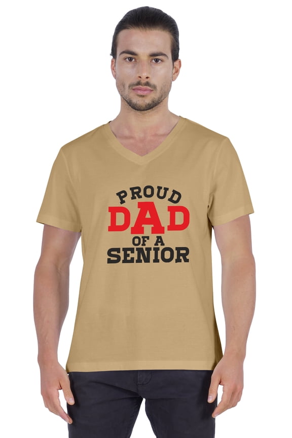 Mens Gradution Tee Shirt Proud Dad Of A Senior Graphic Print Tshirt For Daddy Gift
