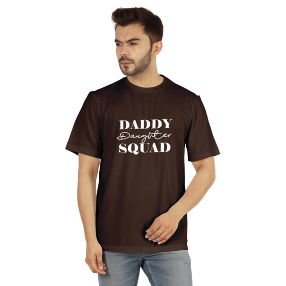 Inkmeso Mens Graphic Printed T-shirt Daddy Daughter Squad Tshirt Crew Neck Tee For Fathers / Dad