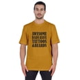 thumbnail image 1 of Inkmeso Mens Graphic Tshirt "Awesome Dads Have Tattoos & Beards" Crew Neck Tee Shirt For Dad, 1 of 7