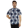 thumbnail image 1 of Inkmeso Mens Printed Designer Mandarin Collar Asian Shirt Casual Relaxed-Fit Button Down Shirts, 1 of 7