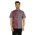 thumbnail image 1 of Inkmeso Mens Printed Designer Mandarin Collar Asian Shirt Casual Relaxed-Fit Button Down Shirts, 1 of 7