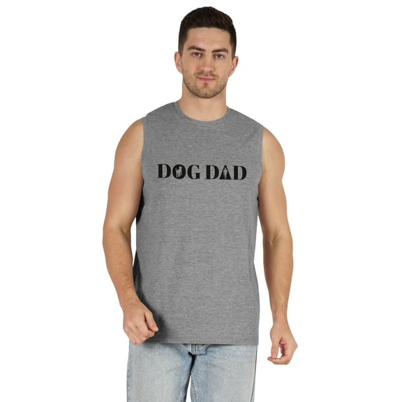 Inkmeso Mens Tshirt "Dog Dad" Graphic For The Dog Father Tee Shirt For Dog Lover Parent