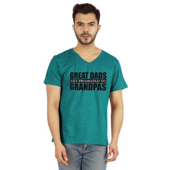 Inkmeso Mens Tshirt For Grandpa Great Dads Get Promoted To Grandpas Letter Printed Tshirt For First Time Grandpapa