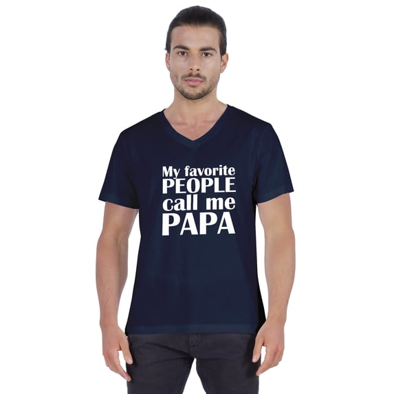 Inkmeso Mens Tshirt My Favorite People Call Me Papa Letter Printed Tshirt For Dad's Gift Tee Shirt For Proud Dad & Grandpa