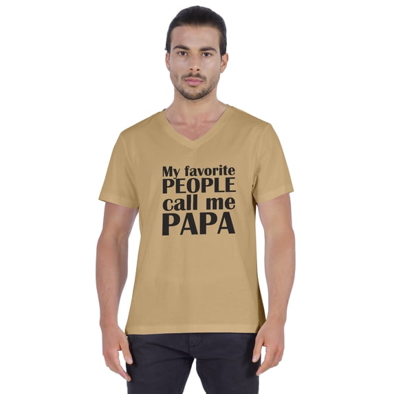 Inkmeso Mens Tshirt My Favorite People Call Me Papa Letter Printed Tshirt For Dad's Gift Tee Shirt For Proud Dad & Grandpa