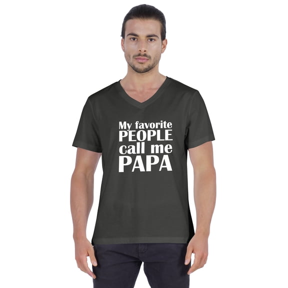 Inkmeso Mens Tshirt My Favorite People Call Me Papa Letter Printed Tshirt For Dad's Gift Tee Shirt For Proud Dad & Grandpa