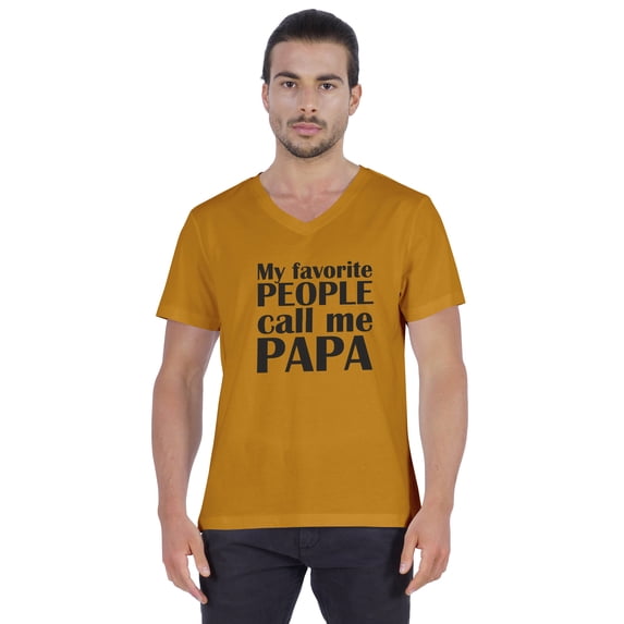 Inkmeso Mens Tshirt My Favorite People Call Me Papa Letter Printed Tshirt For Dad's Gift Tee Shirt For Proud Dad & Grandpa