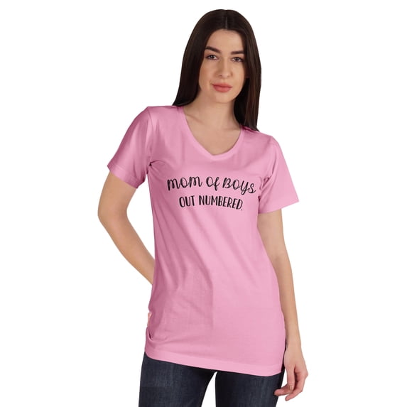 Inkmeso Mom Of Boys Out Numbered Women Tee Tops Mother Day Gift Cotton Tshirt