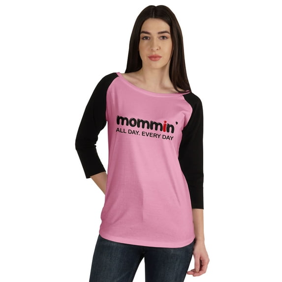 Inkmeso Mommin All Day Every Day Tshirt Mom Life Graphic Shirt Summer Tee Top