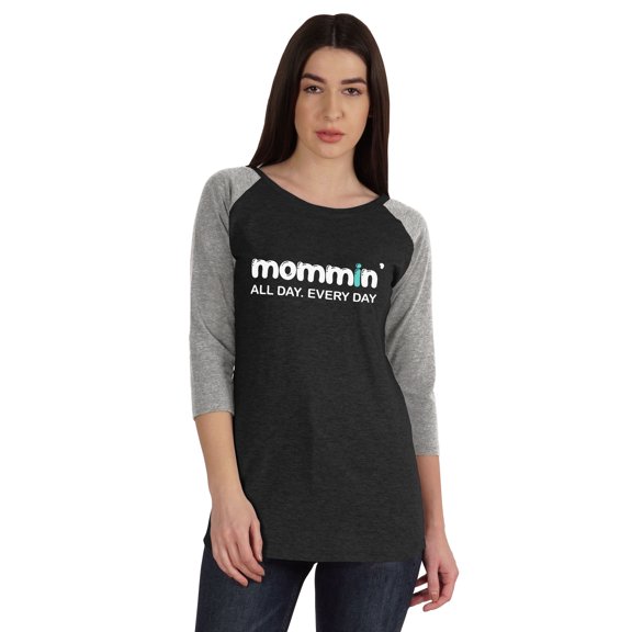 Inkmeso Mommin All Day Every Day Tshirt Mom Life Graphic Shirt Summer Tee Top