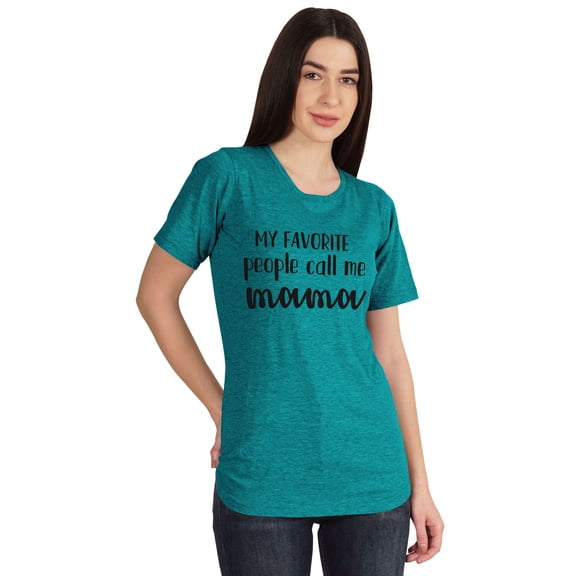 Inkmeso My Favorite People Call Me Mama Graphic Tshirt Short Sleeve Cotton Tee
